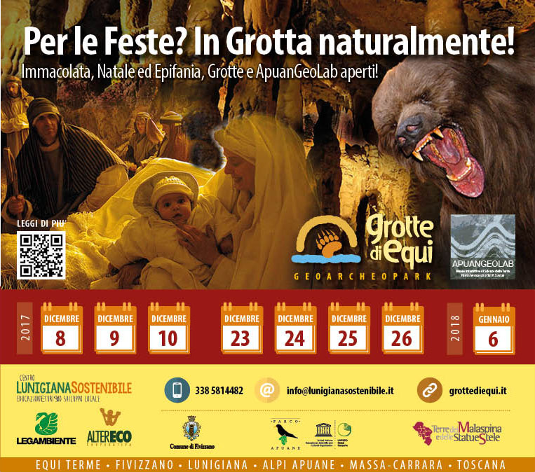 Grotte di Equi Terme aperte per il presepe vivente e per tutte le Feste!